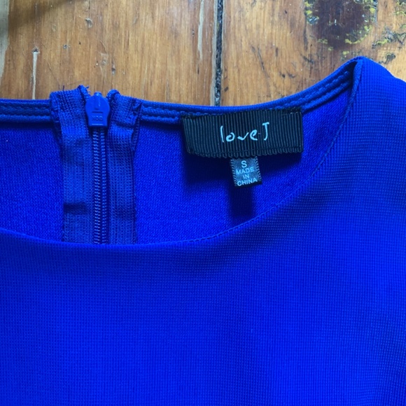 Royal blue asymmetrical sheath dress - Picture 4 of 4